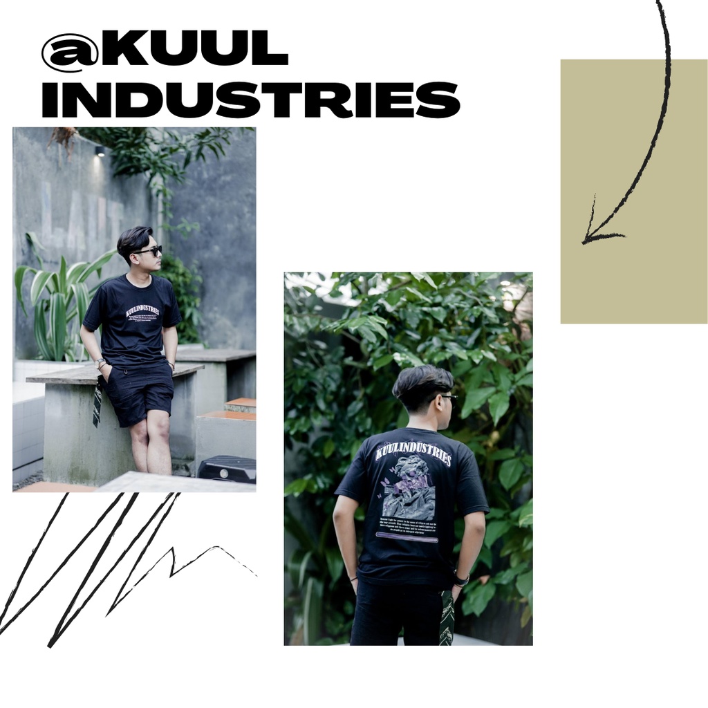 Kuul Industries -Tshirt Kaos Baju Distro Pria Cowok Laki Justify Fight Black | Cotton Katun Pria Wanita  | Kaos Oblong Sablon Lengan Pendek | StreetWear |Keren |Murah