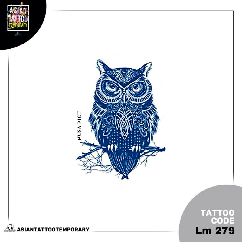 SEMI PERMANEN &quot;OWL - BURUNG HANTU - EAGLE - ELANG - GAGAK&quot; ORIGINAL ASIANTATTOOTEMPORARY