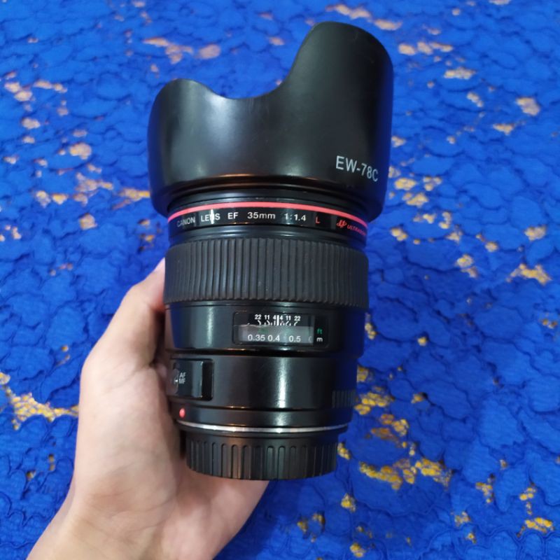 Lensa CANON 35MM Seri L F1.4 KODE UZ ultrasonic EF For Kamera DSLR Support Fullframe