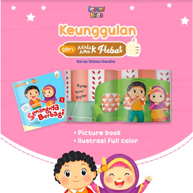 Buku Seri Akhlak Anak Hebat - Senangnya Berbagi - Gema Insani 100% Original