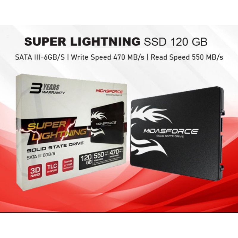 MIDASFORCE SUPER LiGHTNING SSD 120GB 128GB 240GB 256GB 512GB