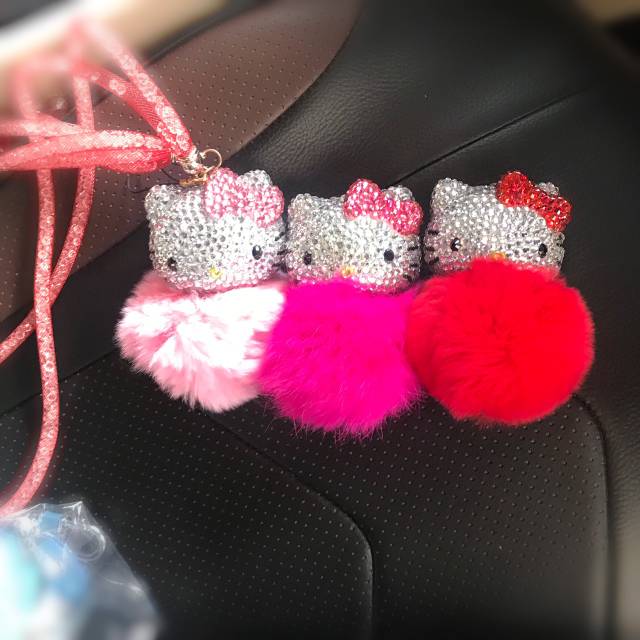 Gantungan spion mobil gantungan hello kitty spion mobil bulu