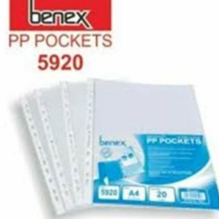 

Pp Pocket A4 Benex isi 20 Lembar/Sheet Protektor A4 isi 20 lembar