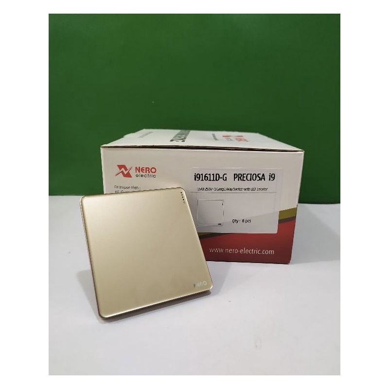 NERO PRECIOSA saklar 1 gang Led nero preciosa gold