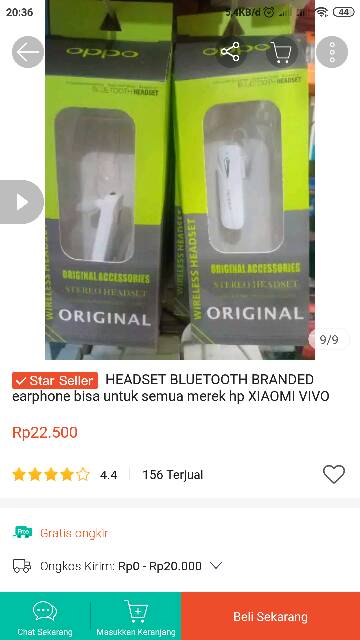 HEADSET BLUETOOTH BRANED COCOK UNTUK SEMUA HANDPHONE