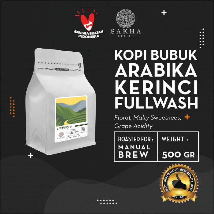 

Kopi Bubuk Arabika Kerinci Roasted For Manual Brew 500 Gr SAKHA COFFEE - KBMKER500