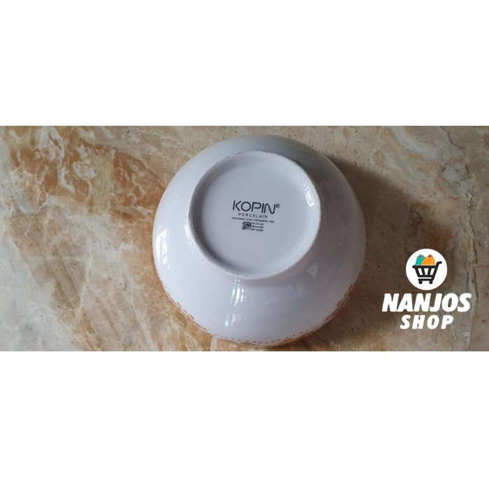 Kopin  Mangkuk / Mangkok Keramik Porcelain Bowl Mahkota Mewah Kpq 6b 6 Inci