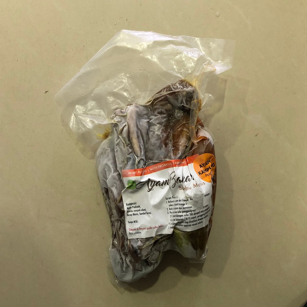 

Ayam Kampung Probiotik Utuh Tanpa Potong Bakar 600-700gr