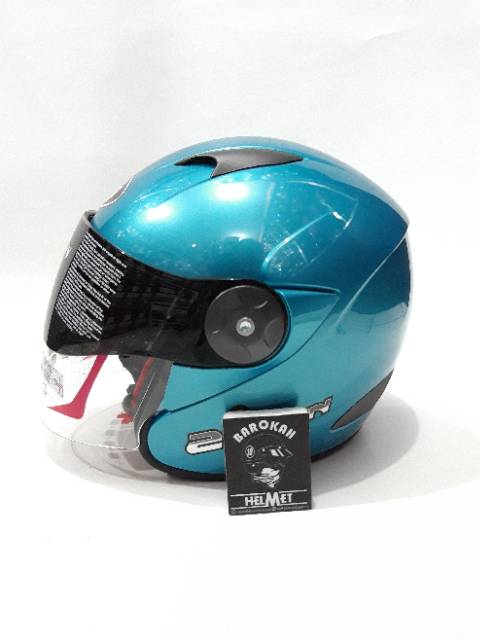 HELM KYT 2 VISION ICE BLUE POLOS
