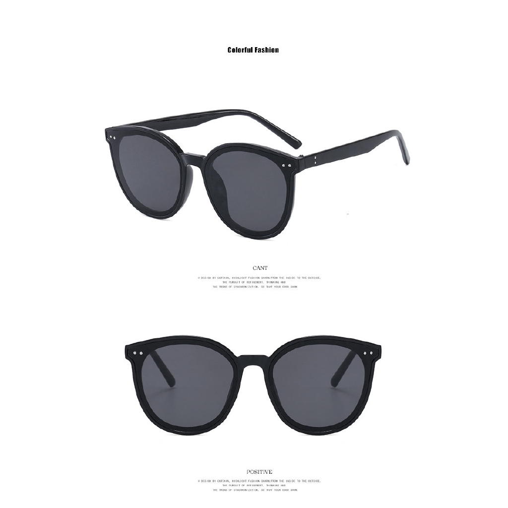 Korea Retro Putaran Sunglasses Wanita / Pria Fashion Style Harajuku Kacamata Anti-UV400 Ready Stock