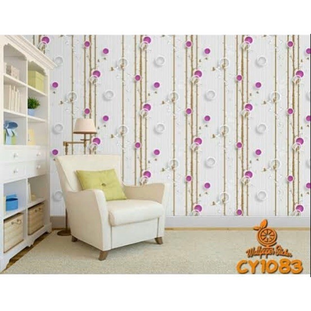 WALLPAPER DINDING 45 CM X10M / 9.5 M STIKER DINDING burung hijau