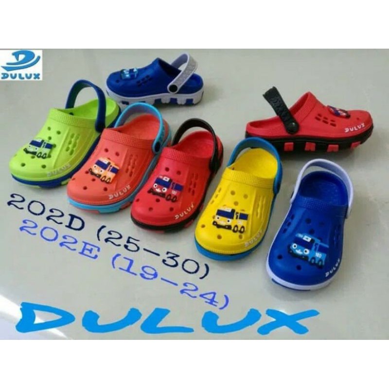 Sepatu sandal karet anak unisex model baim / bakpao Dulux 202