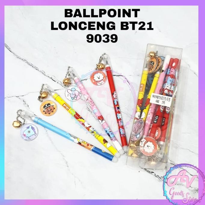 

(:(:(:(] Ballpoint / Pulpen Gel Lucu / Pulpen BT21 BTS Bel Lonceng 9039 (12pcs)