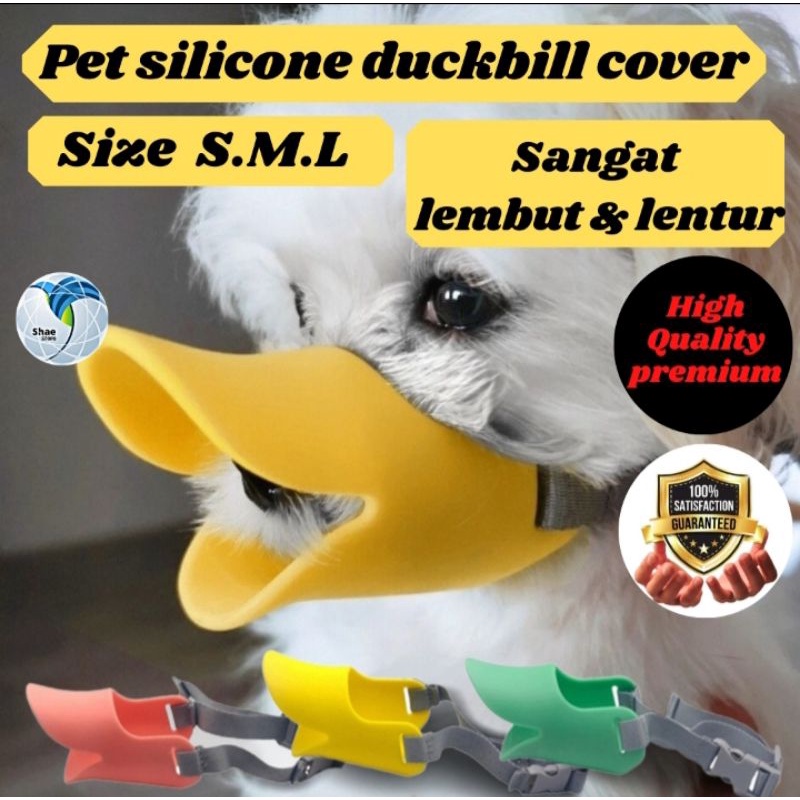 Penutup Mulut Anjing Kucing Anti Gigit Hewan Ducbill silicon