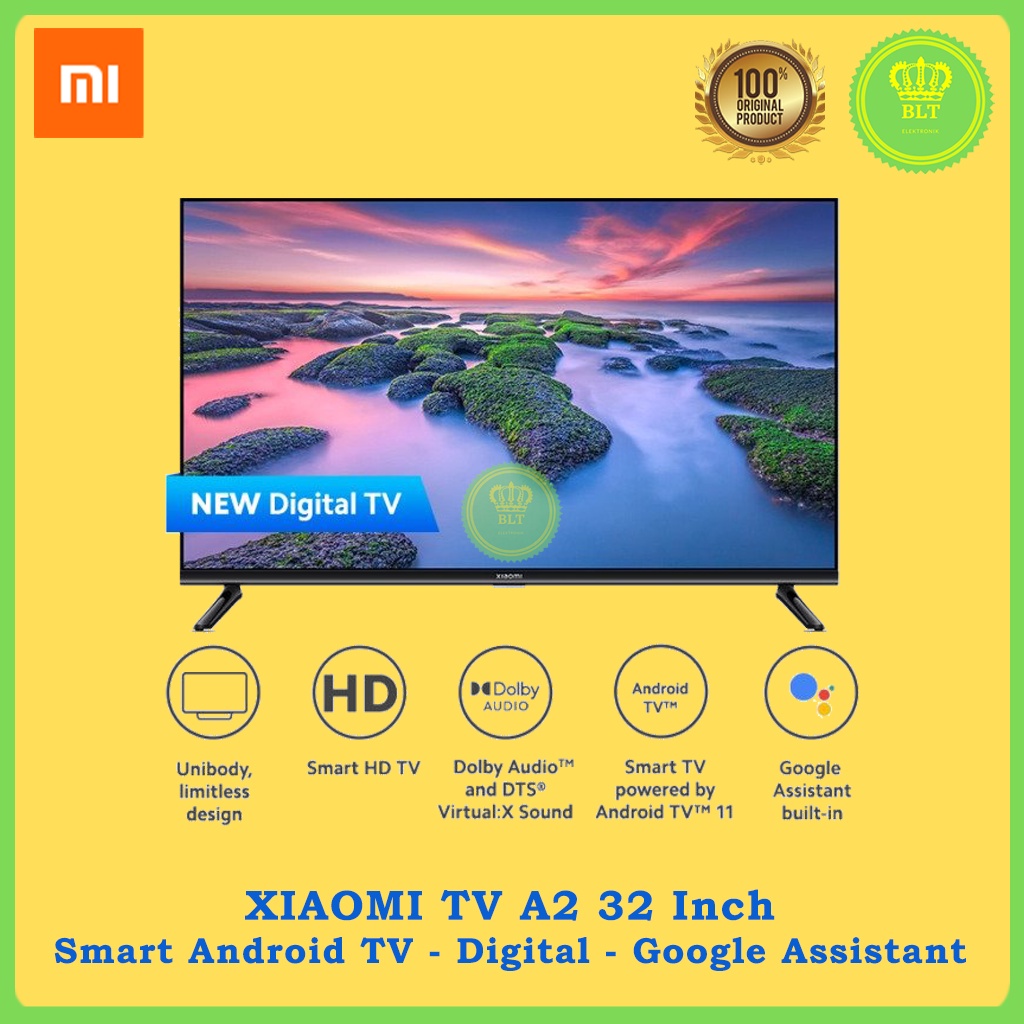 XIAOMI TV A2 32 Inch Smart TV Android LED HD Digital DVB-T2 HDR WiFi Bluetooth Dolby