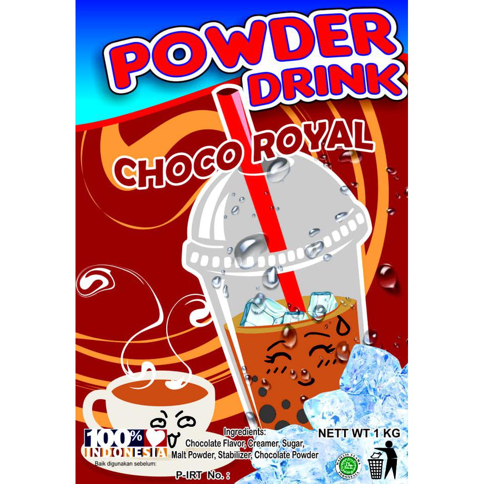 

YACR BUBUK MINUMAN BUBBLE POWDER DRINK CHOCO ROYAL ORIGINAL JAVALAND 1KG L48K