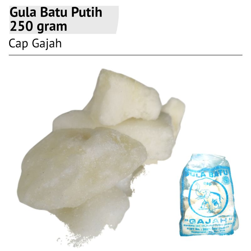 

Gula Batu Putih Cap Gajah 250 gram