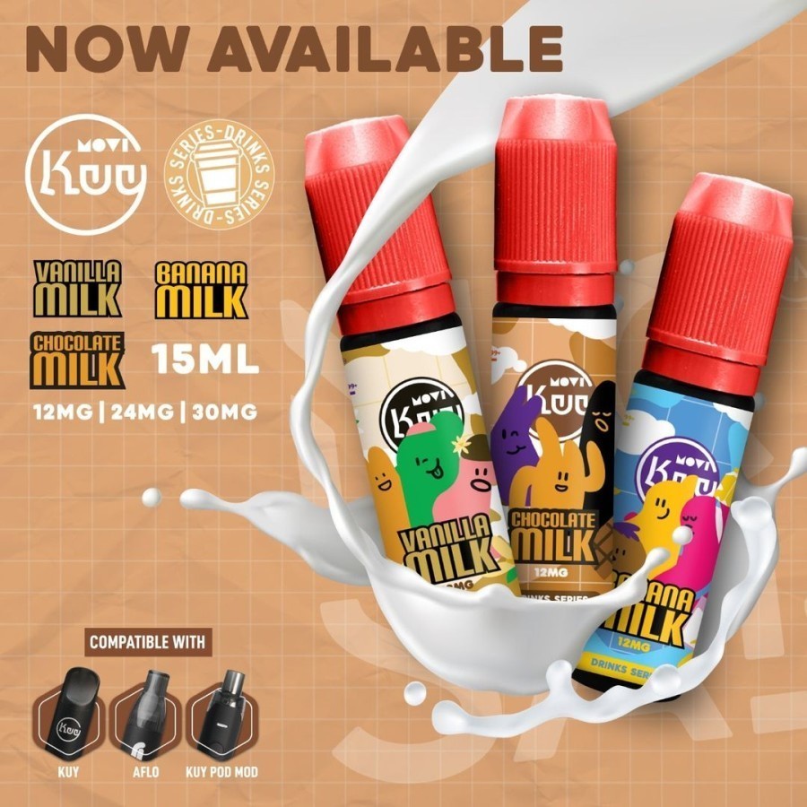 KUY CHOCOLATE MILK KUY DRINK SERIES SALT NIC LIQUID 15ML AUTHENTIC