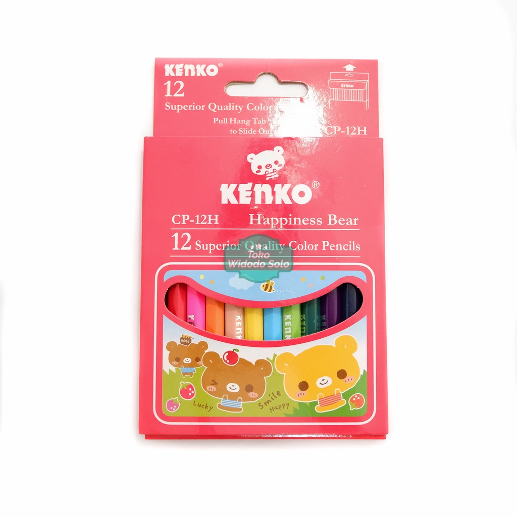 

1 SET Pensil Warna Kenko CP 12H 12 Warna Pendek Happiness Bear