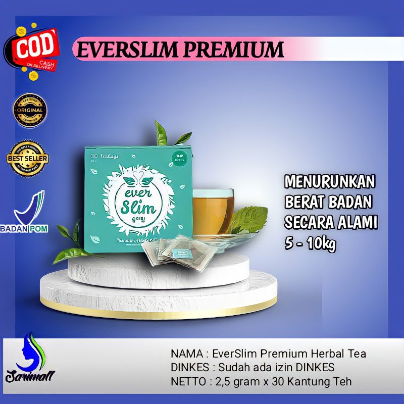 Everslim Premium Herbal Tea Original BPOM - Teh untuk Diet Penurun Berat Badan by Ever Slim