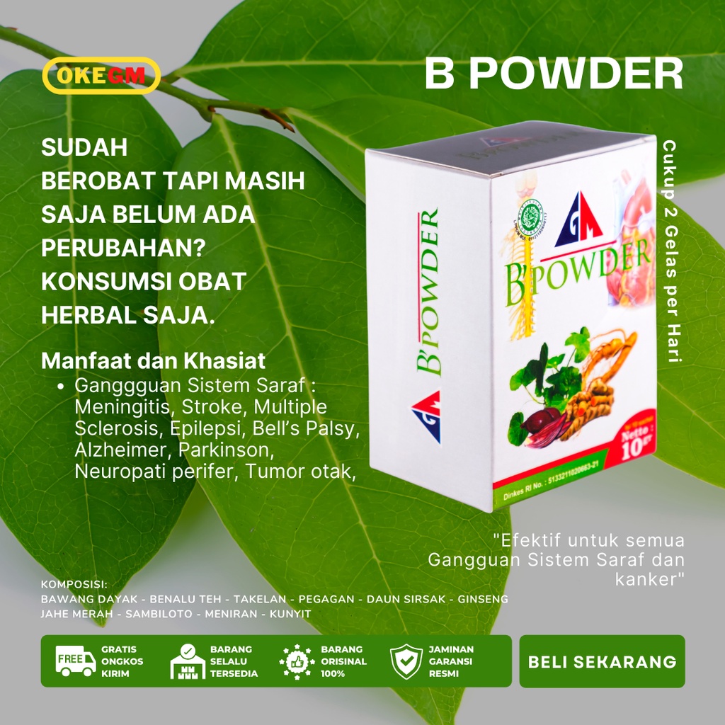 

B POWDER | Efektif untuk mengatasi Gangguan Saraf
