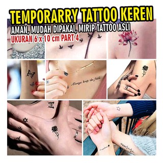 Part 3 Sticker Tatoo Tato Temporary Temporer Tulisan Detak Jantung Anti Air Ukuran Kecil 96x10cm Shopee Indonesia