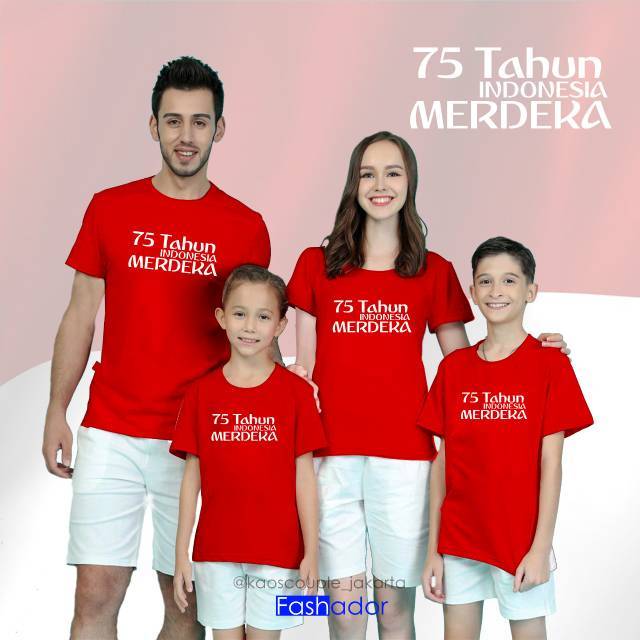 New Kaos Baju Tema Kemerdekaan 76 Tahun Indonesia Tujuhbelasan Murah Couple Keluarga Ayah Ibu Anak Shopee Indonesia