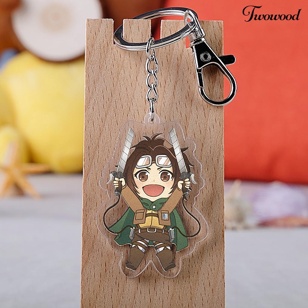 Gantungan Kunci Dua Sisi Bahan Akrilik Transparan Motif Anime Untuk Aksesoris Tas