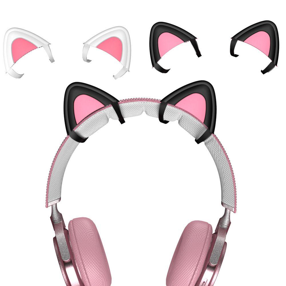 POPULAR Populer 1pasang Telinga Kucing Decor Headset Gaming Removable