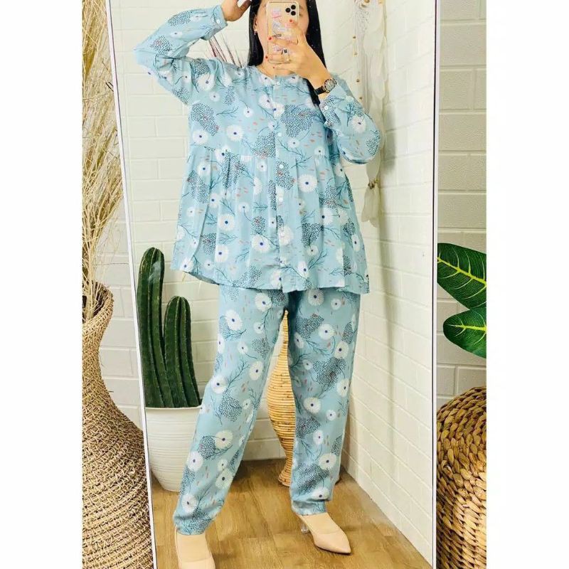 GAMIS RAYON UNIQLO PREMIUM PAJAMAS SETELAN