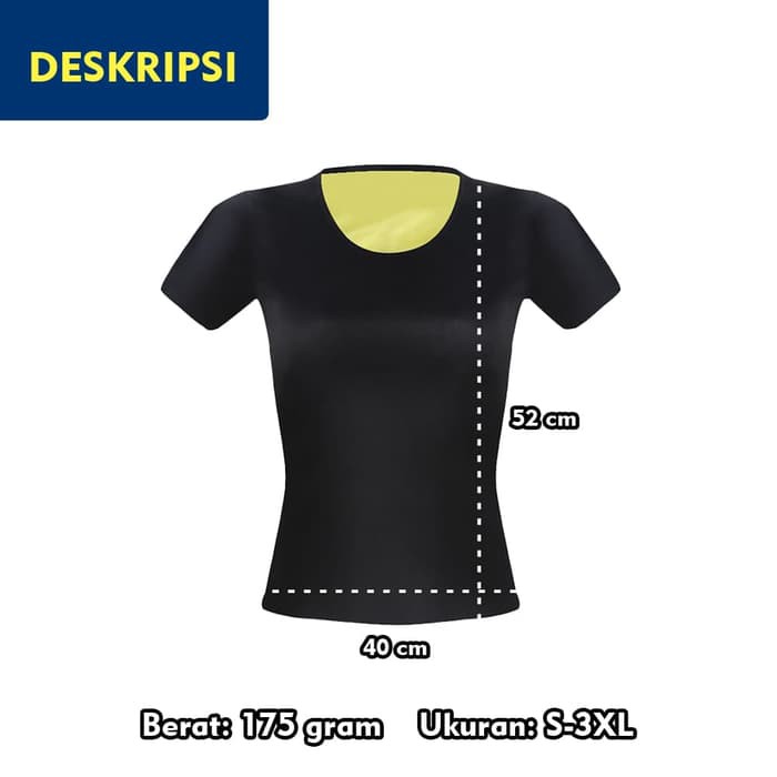 Baju Olahraga Outdoor Aktivitas Luar Sehat Pelangsing Pakaian Kaos Hot Shaper Shirt Waist Pembentuk Tubuh Membakar Lemak