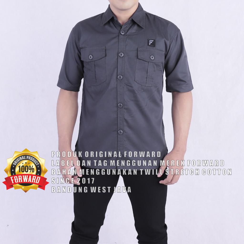 WORKSHIRT SS - SERI KEMEJA PATCH Pendek 3 WARNA/ Baju Kerja Lapangan Nyaman Dipakai BY FORWARD System Polos Lanzclothing