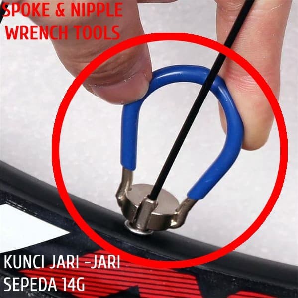 Kunci stel jari jari sepeda 14g Spoke key wrench setel ruji jeruji ban wheelset nipple nepel