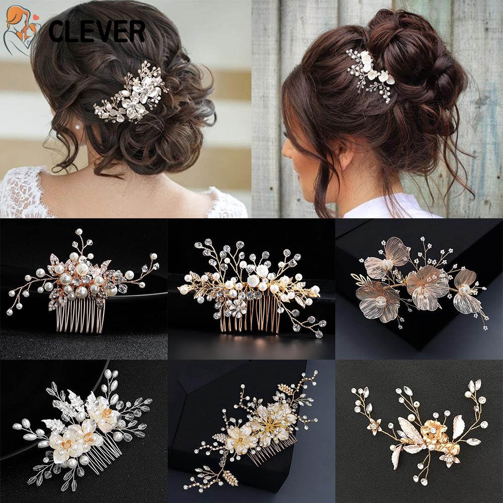 Sirkam Hiasan Rambut Bridal Model Bunga Kristal Berlian Sirkam Hiasan Rambut Bridal Model Bunga Kristal Berlian