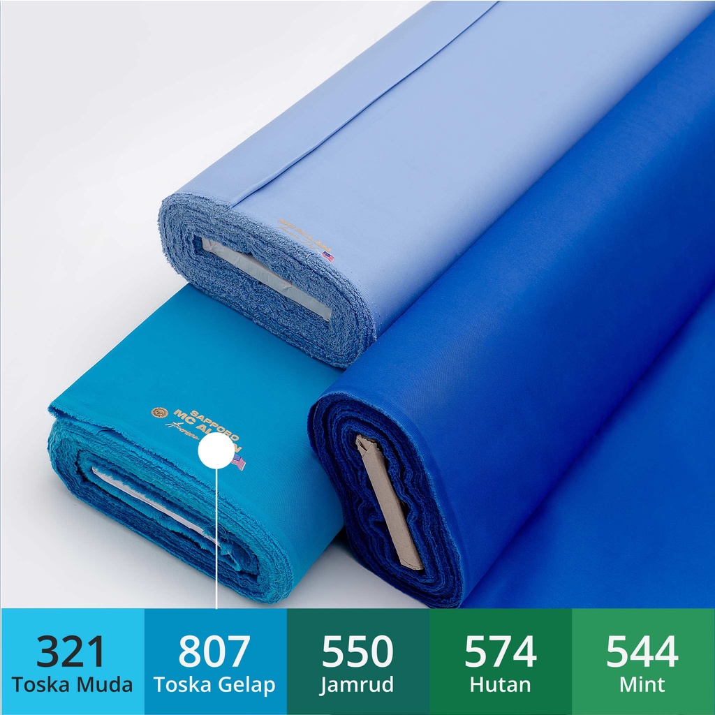 Kain American Drill Sapporo McAllan - Bahan Seragam Lapangan / PDL 1 Meter High Quality (Toska, Hija