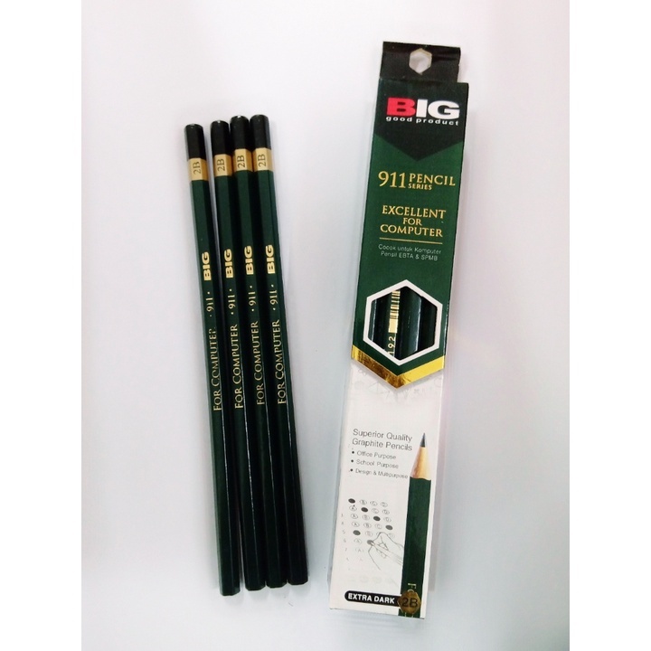 

PENSIL 2B BIG 911 HIJAU ISI 12 PCS