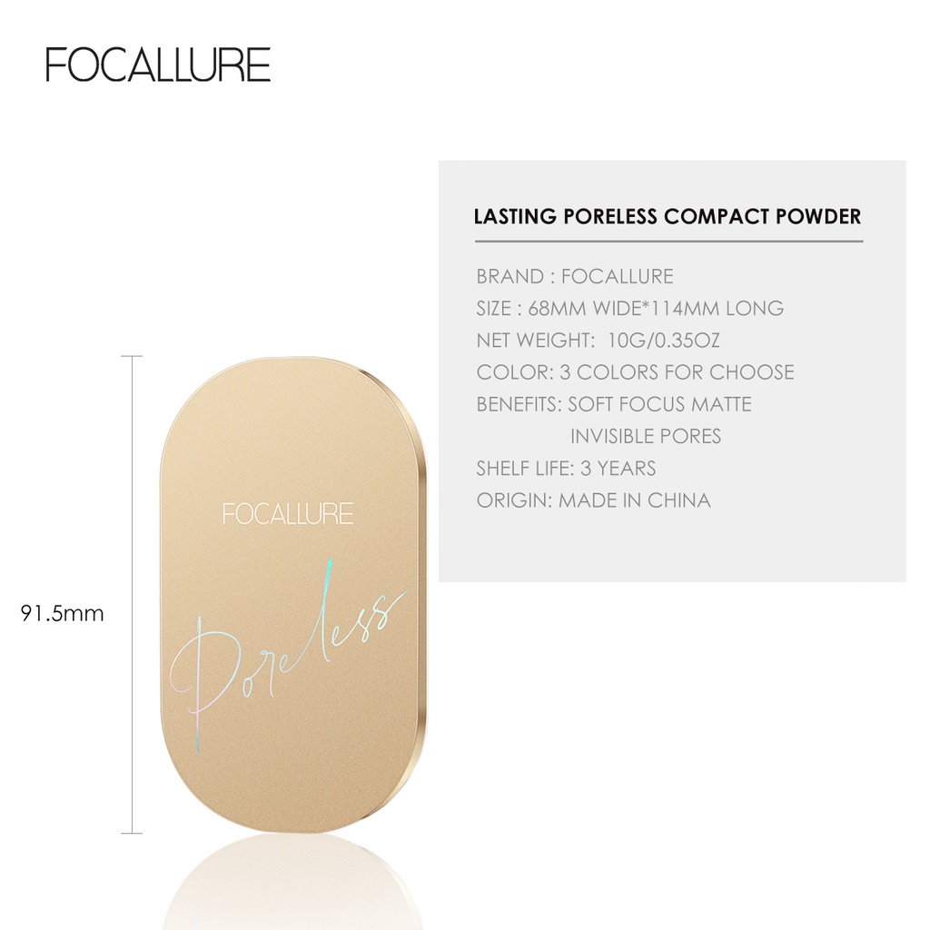 Focallure Pressed Powder Focallure Golden Age Compact Powder Focallure Bedak Padat Focallure Bedak Focallure Focallur Fucallure Focalure Foccalure