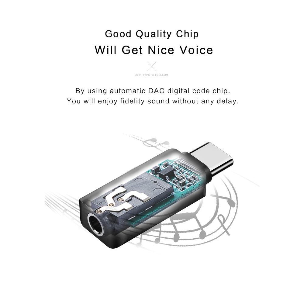 Jcally Ja02 Adapter Decoder Audio Dac Digital Tipe C Ke 3.5mm Untuk Handphone Huawei Meizu Xiaomi