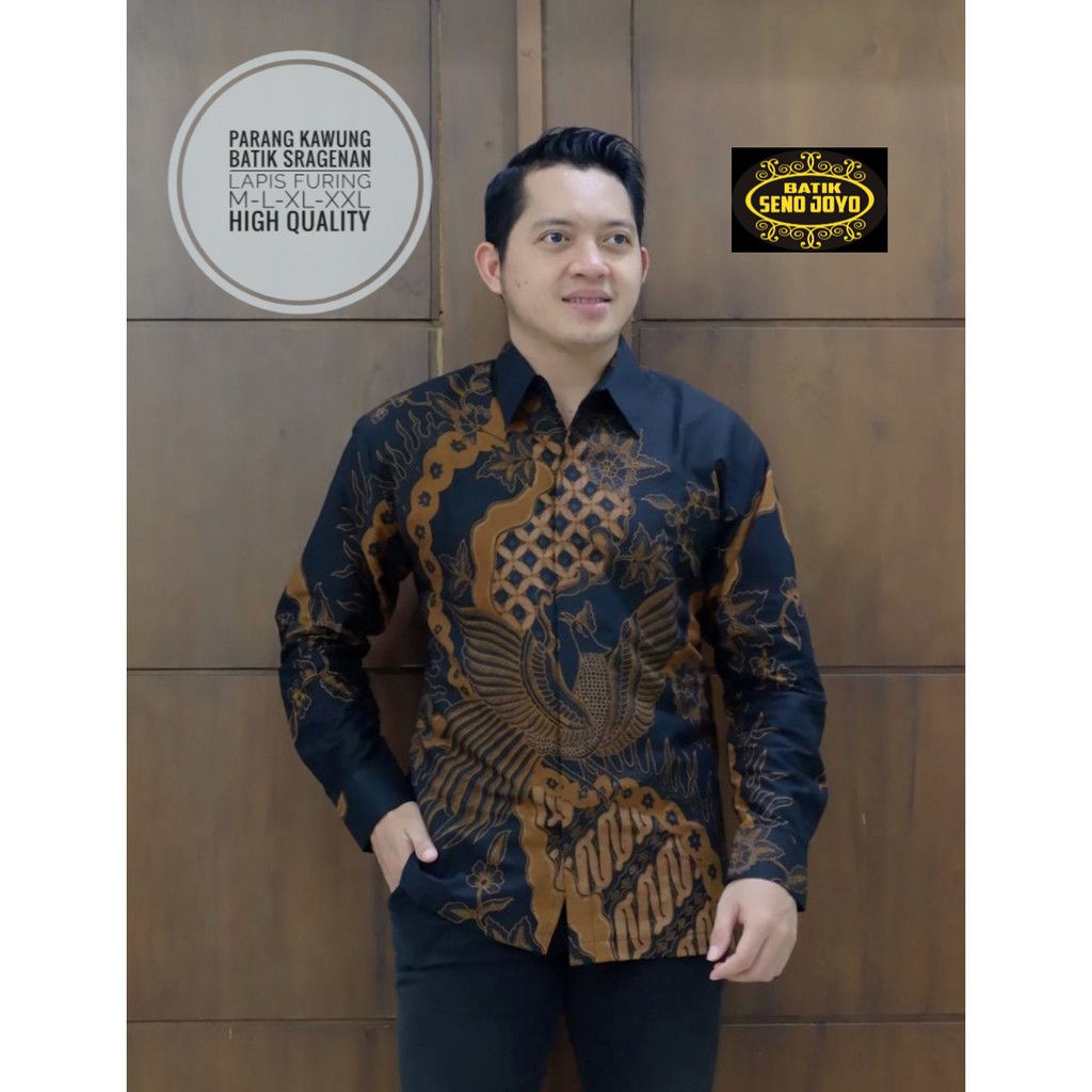 KAWUNG kemeja batik pria lengan panjang terbaru ORIGINAL BSO OFFICIAL