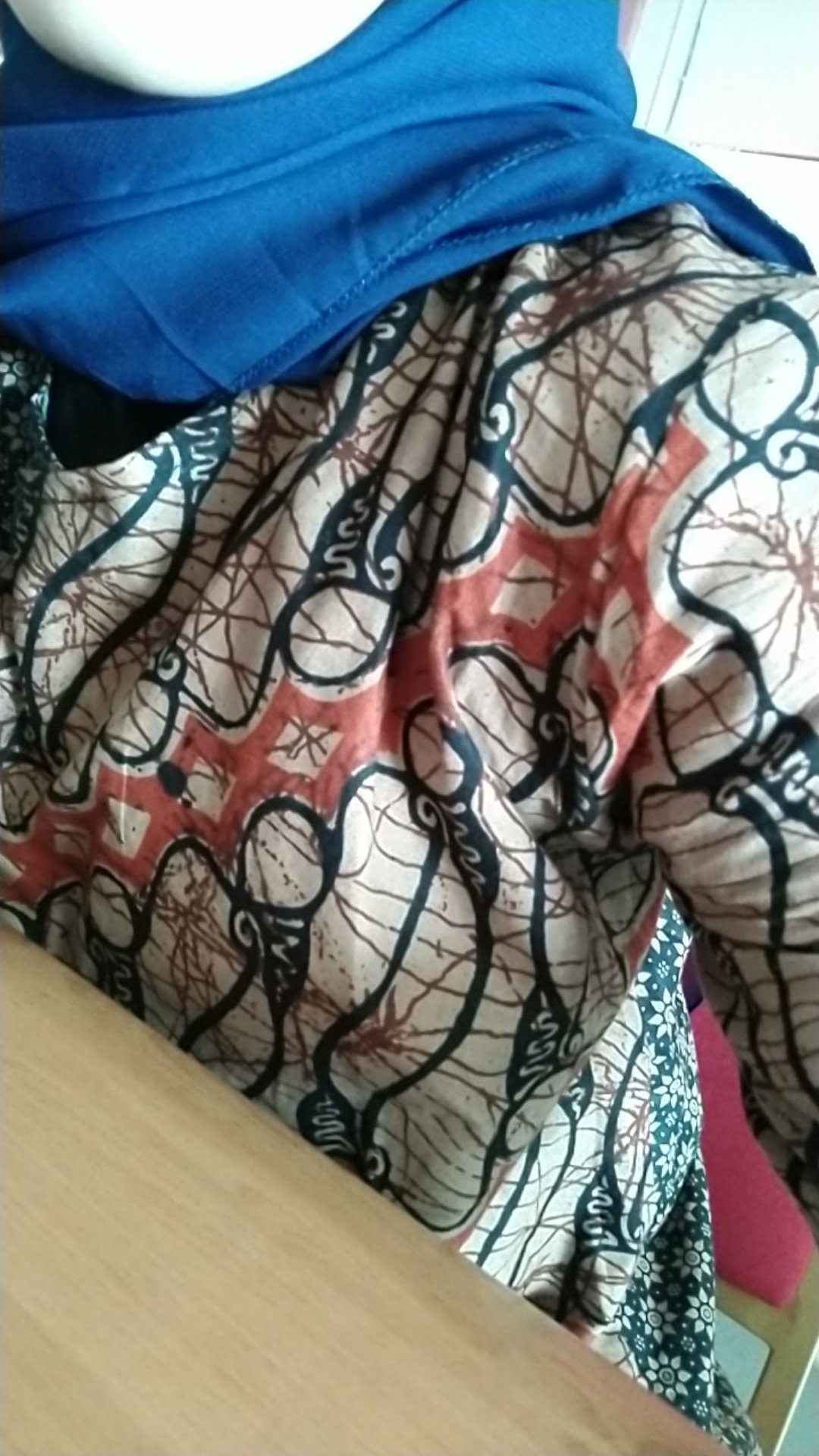 Tey-17 Batik Wanita Asj Sa Hrb026 Kenongo Kemeja Tosca Pendek