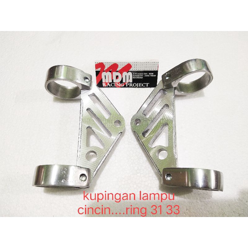 Kupingan lampu cnc as 31 as 33 kupingan cincin kupingan lampu brecket lampu pesek tiger Gl cb megapro