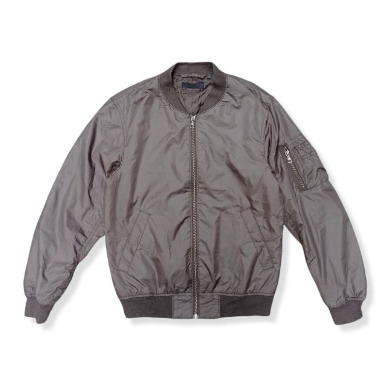 jaket bomber uniqlo army second original