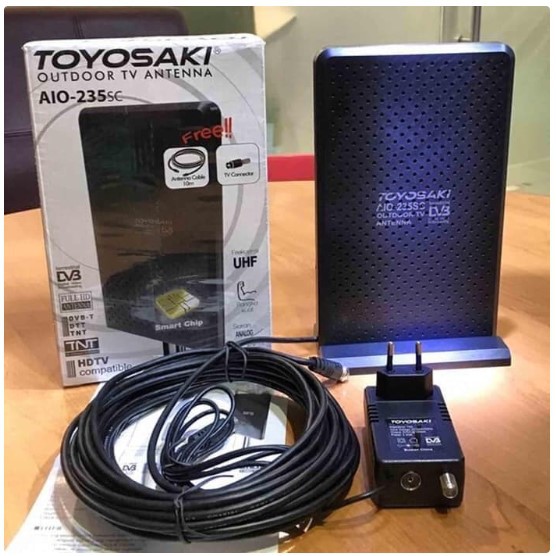 Antena TV Digital Toyosaki AIO 235 SC Original Free kabel 10m