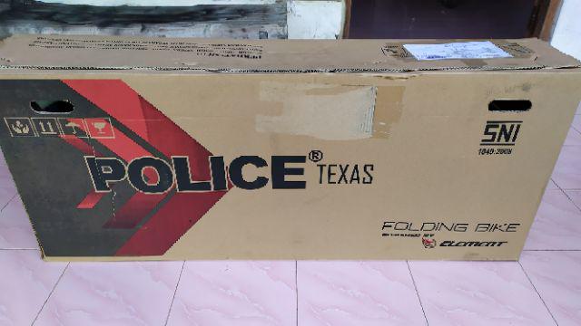 Sepeda lipat 20 inch Police Texas Alloy TERBARU FREEONGKIR