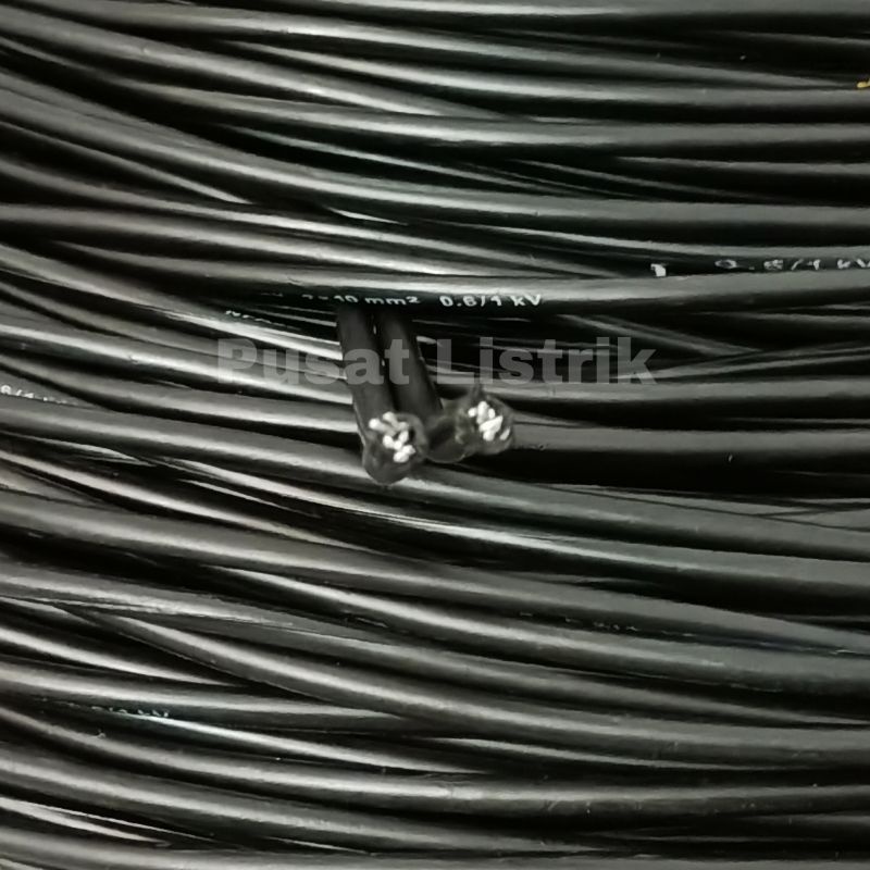 Kabel SR 2x10 (khusus instant) 500m Kabel Twist 2x10 Kabel Twisted Kabel PLN Kabel Tiang Listrik