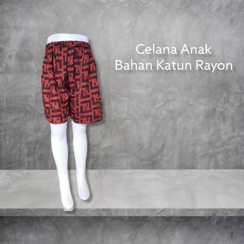 Celana Pendek Anak Katun Rayon