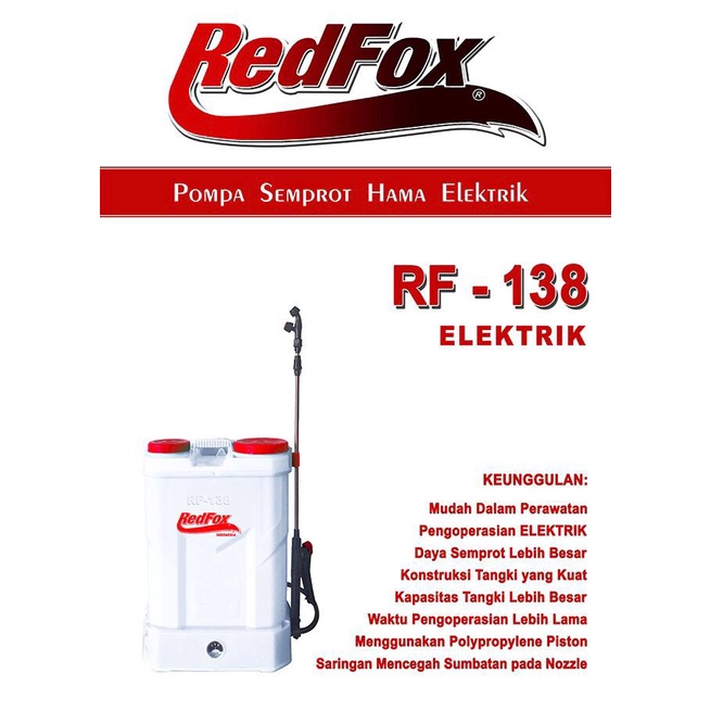 Pompa Semprot Hama Elektrik 13,8Liter REDFOX