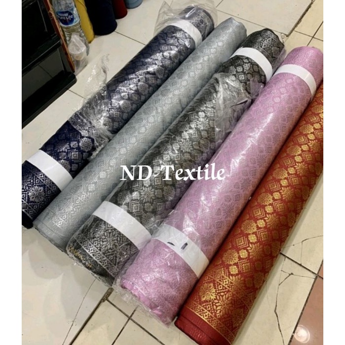 bahan kain songket semi palembang//Harga Per 1/5(0.5)mtr