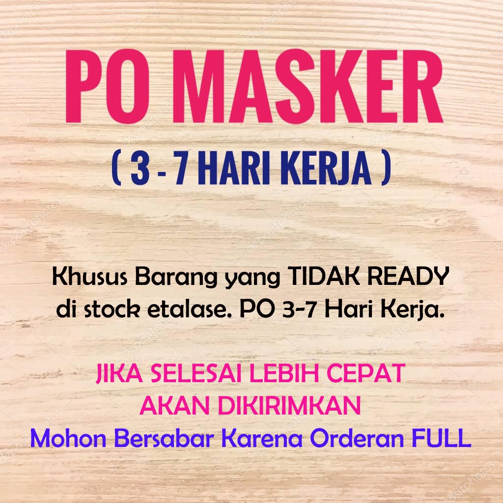 Masker Kain 3d 3ply Pre Order 7 Hari Anak & Jumbo]