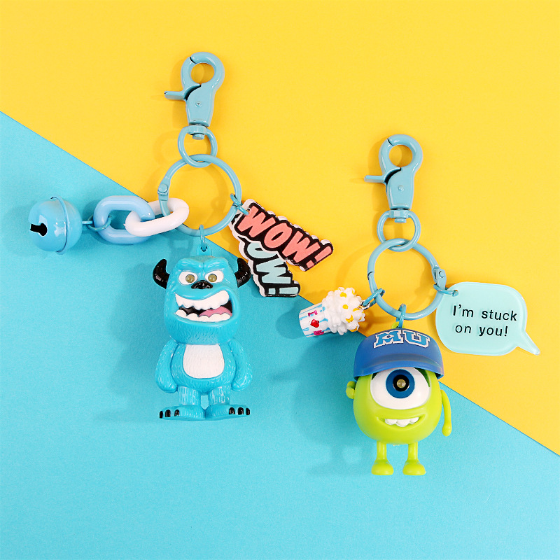 Monster Keychain Doll Pendant Big Eyes Cartoon Creative Small Gift Key Chain Ornament For Earphone Case